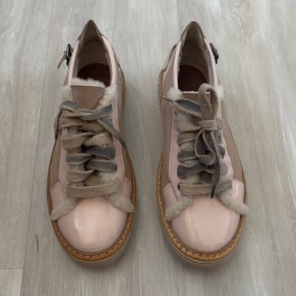 AGL Attilio Giusti Leombruni Pink Sneakers with fur lining - size 37 US6.5 - Picture 1 of 6